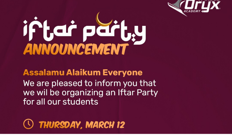 Iftar Party 2026 – Exclusively for Our Students and Staff